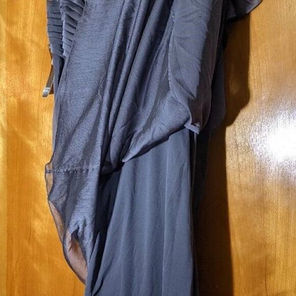 🆕NWT ADRIANA PAPEL BEAUTIFULLY STONE ADORNED EVENING DRESS - SMOKE (GRAY) - 16 - Picture 5 of 9